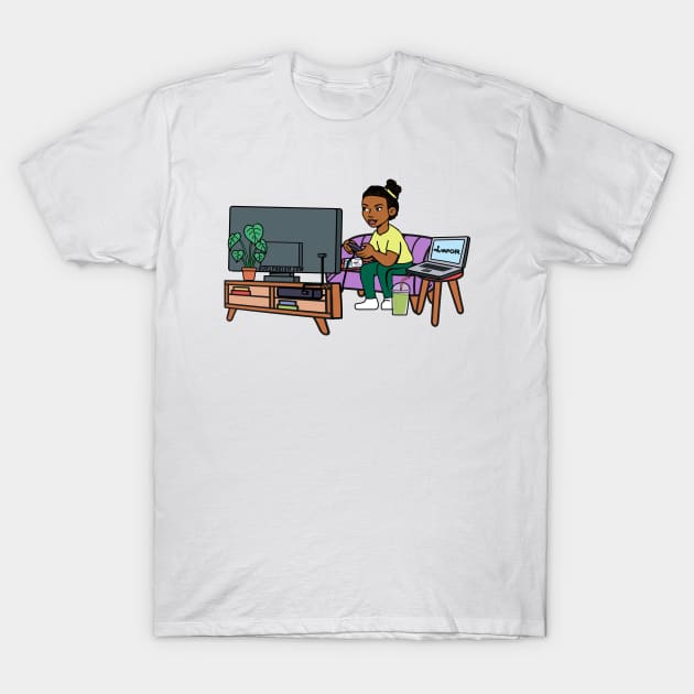 Comfy Gaming T-Shirt by quelparish